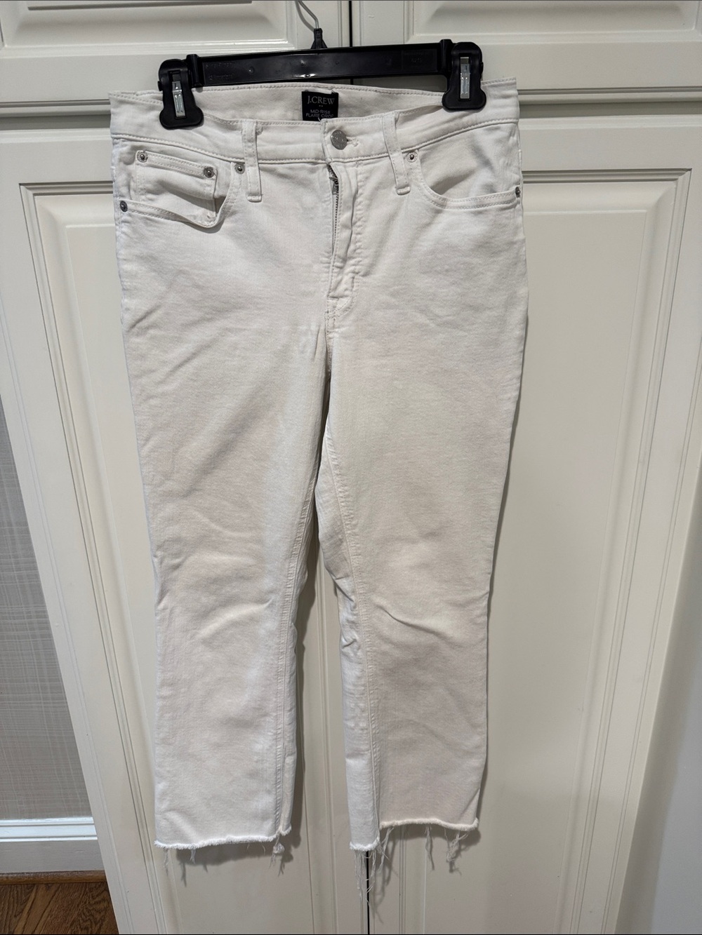 J Crew Mid Rise Flare Crop Jeans Size 29